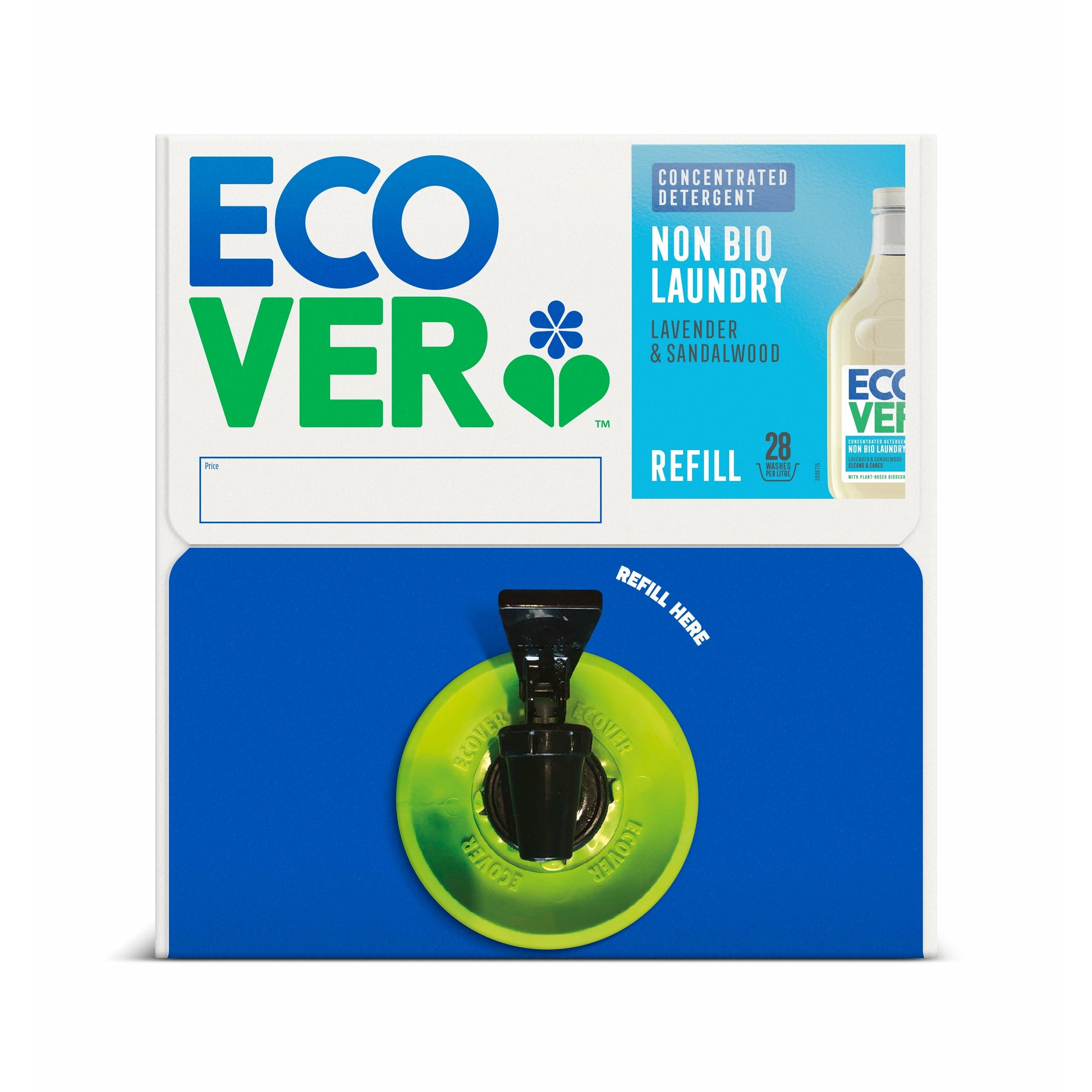 ECOVER REFILLS Non Bio Laundry Liquid Lavender    Size - 1x15Ltr