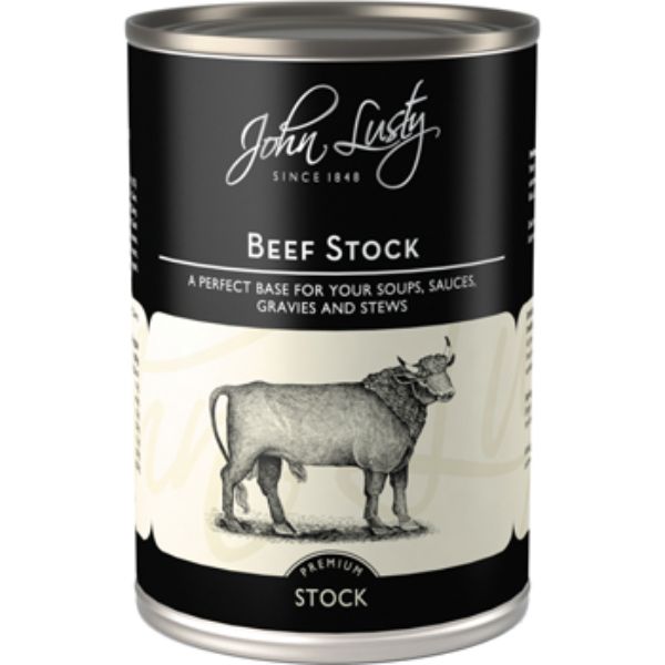 JOHN LUSTY Beef Stock                         Size - 12x392g