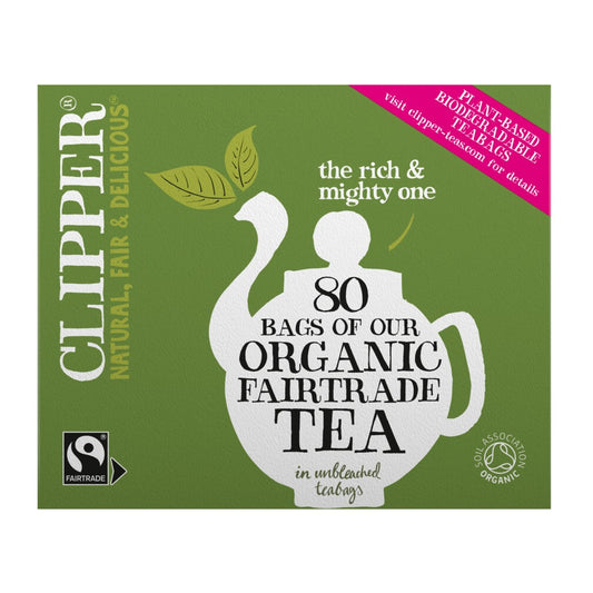 CLIPPER Organic Fairtrade Everyday Tea Bag Size - 6x80's
