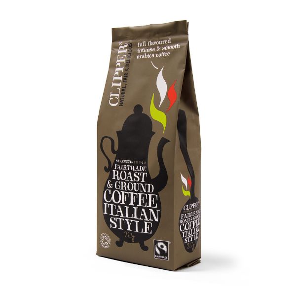 CLIPPER COFFEE F/T Org R&G Coffee Italian Style   Size - 8x227g