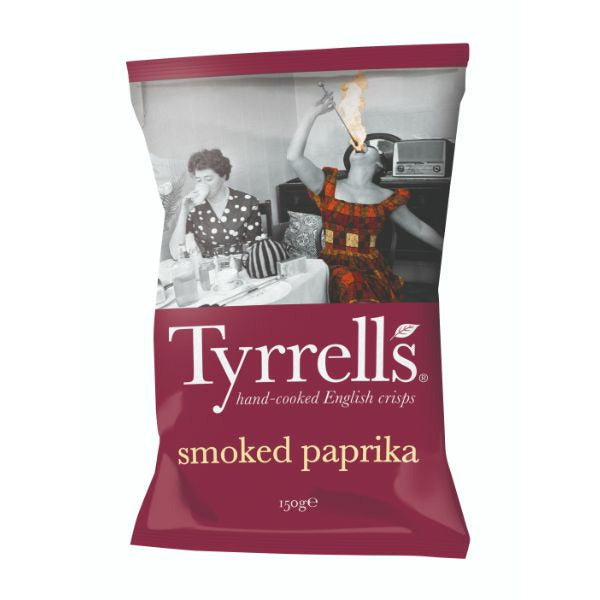TYRRELLS CRISPS Smoked Paprika Crisps              Size - 8x150g