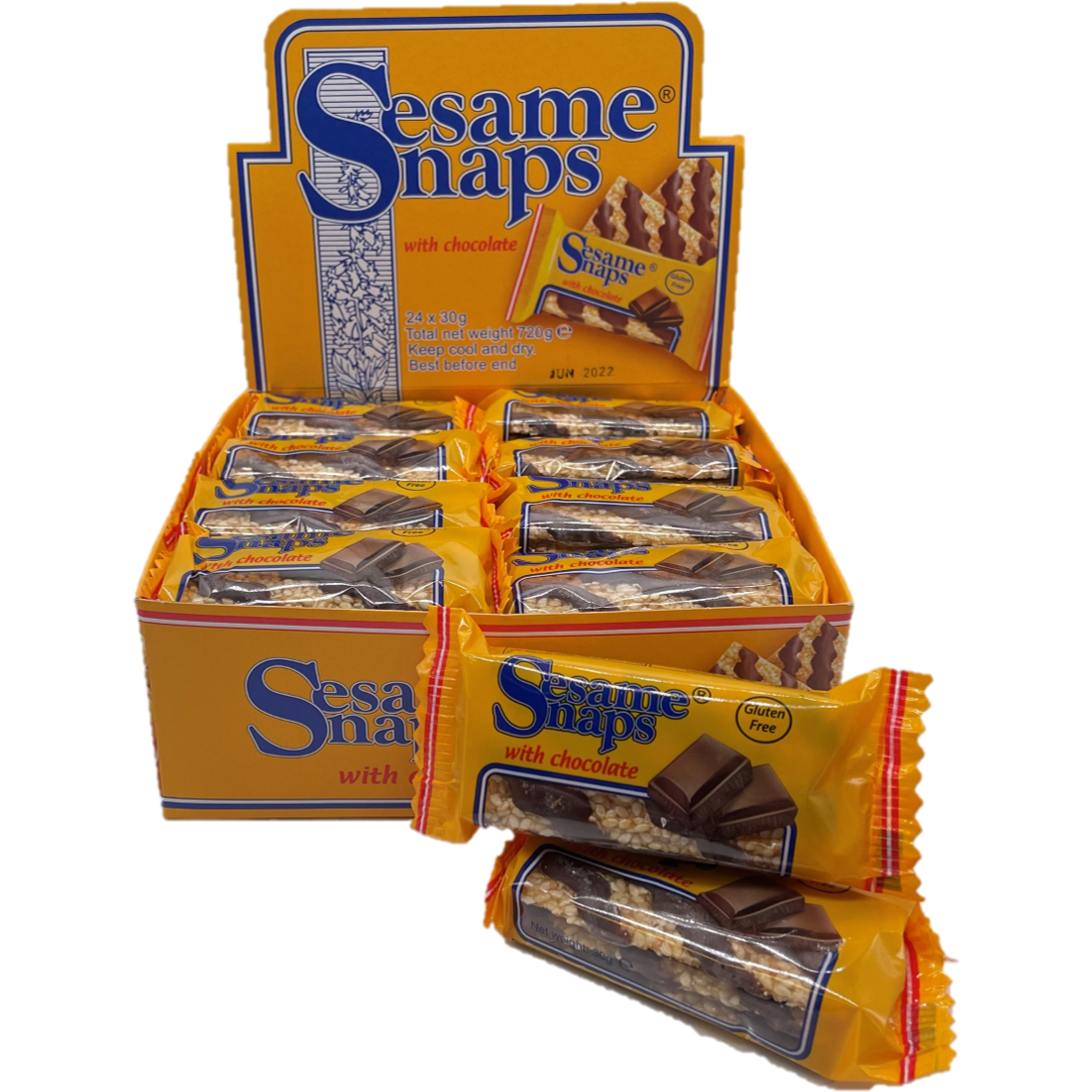 ANGLO DAL Chocolate Covered Sesame Snaps     Size - 24x30g