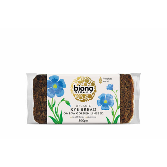 BIONA Organic Rye Omega-3 Linseed Bread  Size - 6x500g