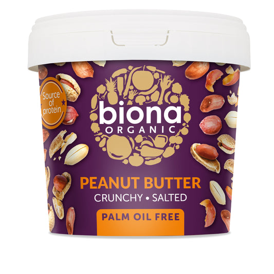 BIONA Peanut Butter Org Crunchy with Sea salt     Size  6x1Kg