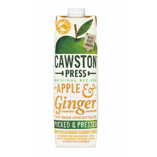 CAWSTON PRESS Pressed Apple & Ginger Juice       Size - 6x1Ltr