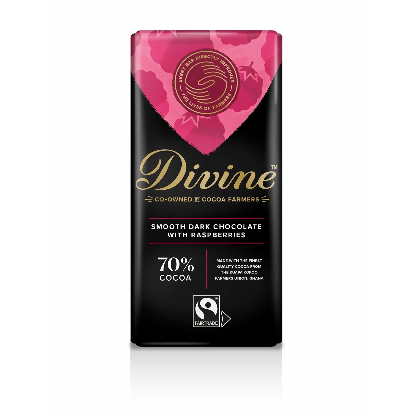DIVINE F/T Dark Choc With Raspberries     Size - 15x90g
