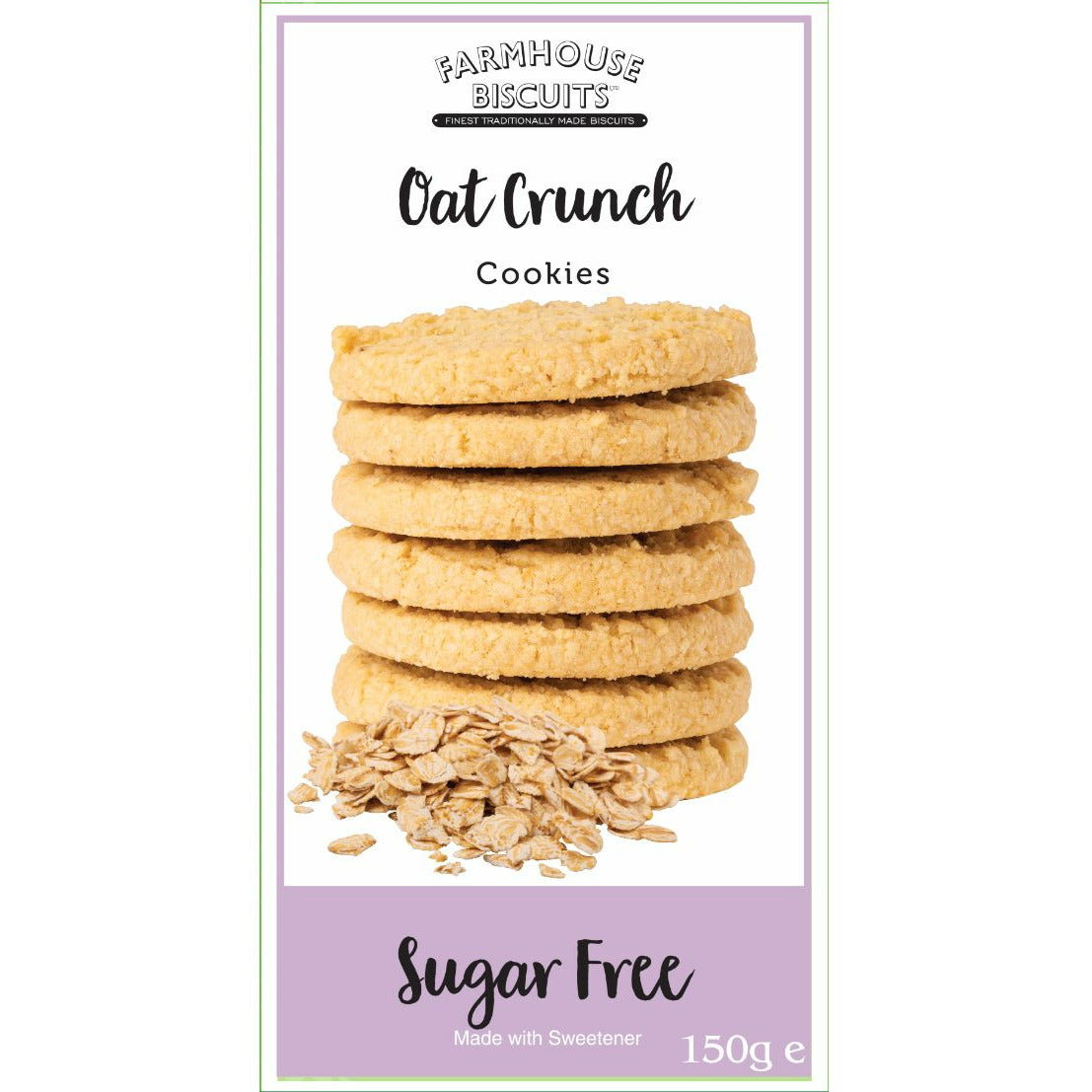 FARMHOUSEBISCUITS Sugar Free Oat Crunch Biscuits     Size - 12x150g
