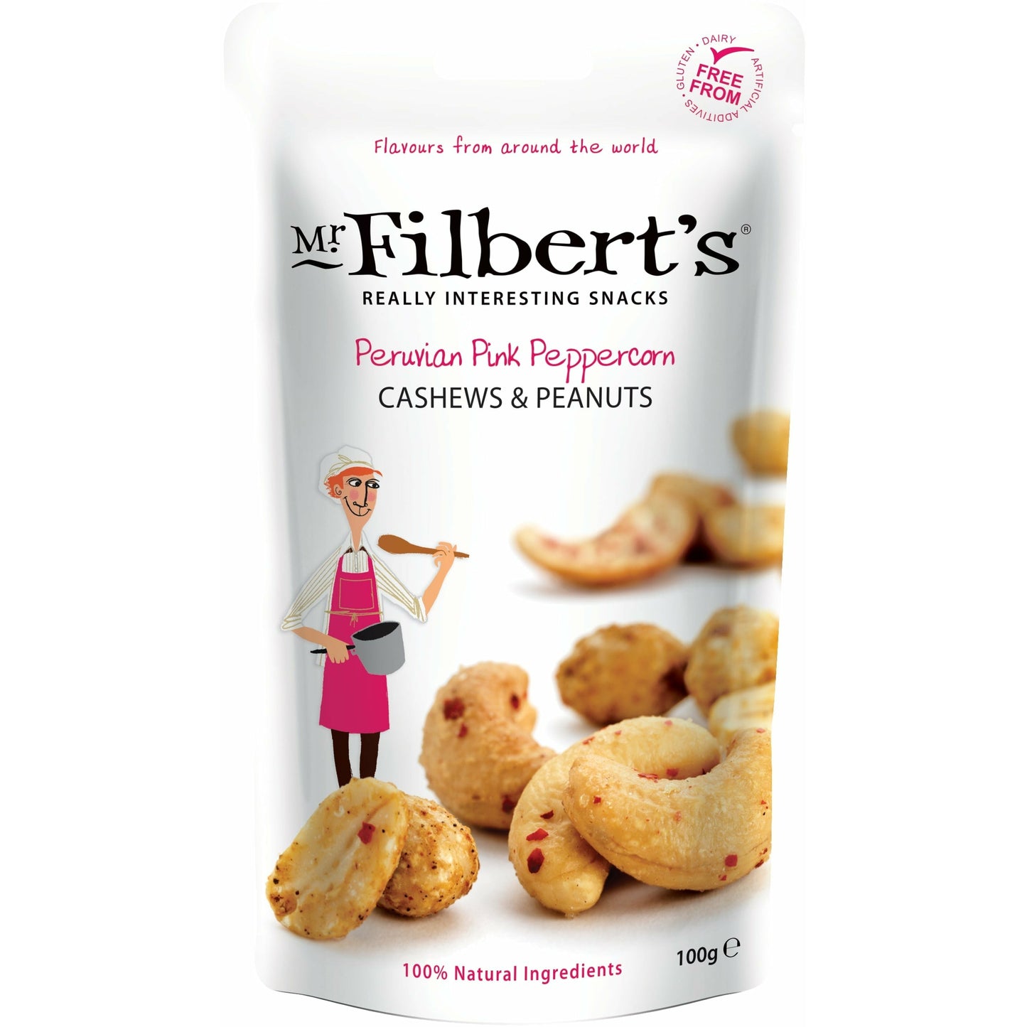 MR FILBERTS Peru Pink Peppercorn Cashews & Pnu Size - 10x110g