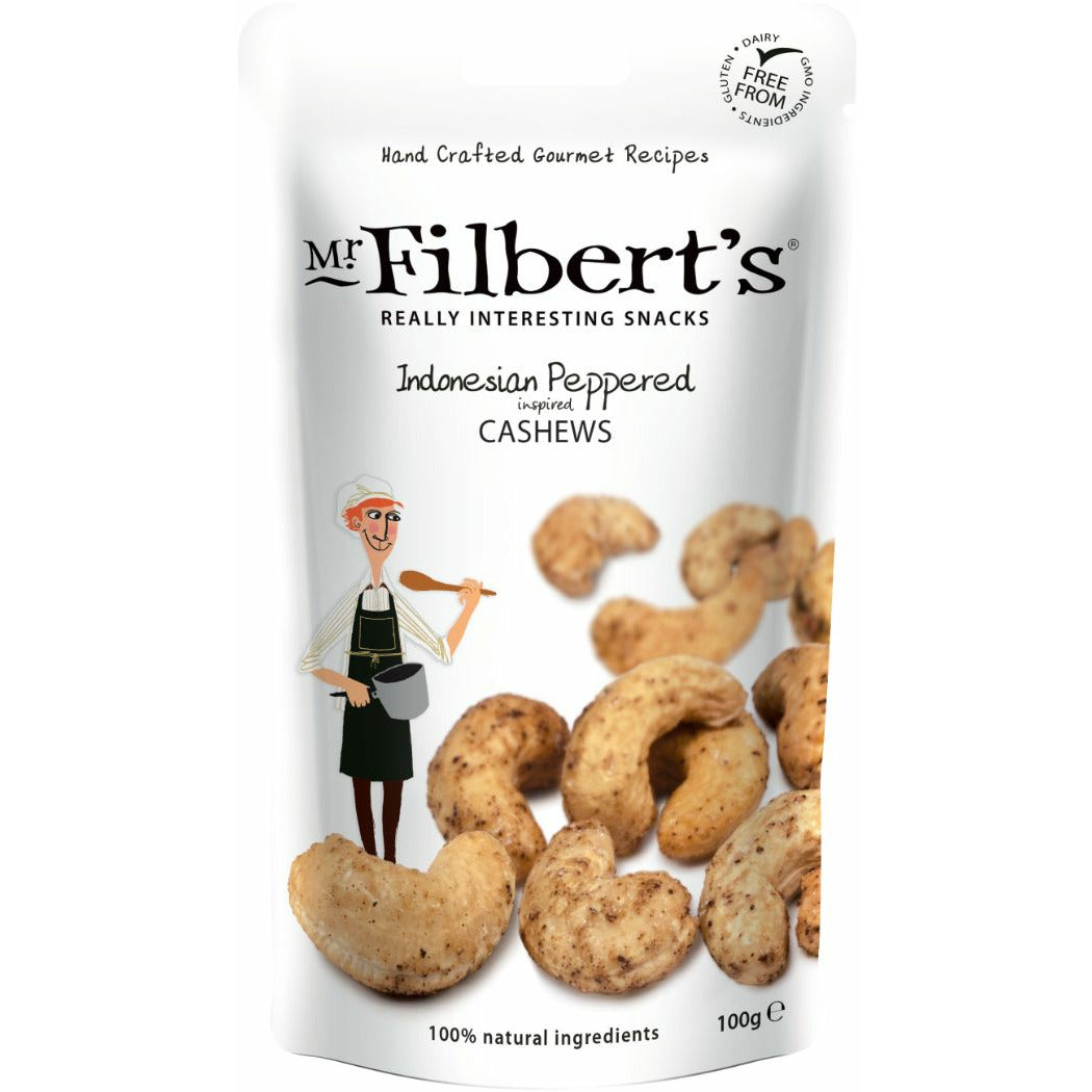 MR FILBERTS Indonesian Peppered Cashews        Size - 10x100g