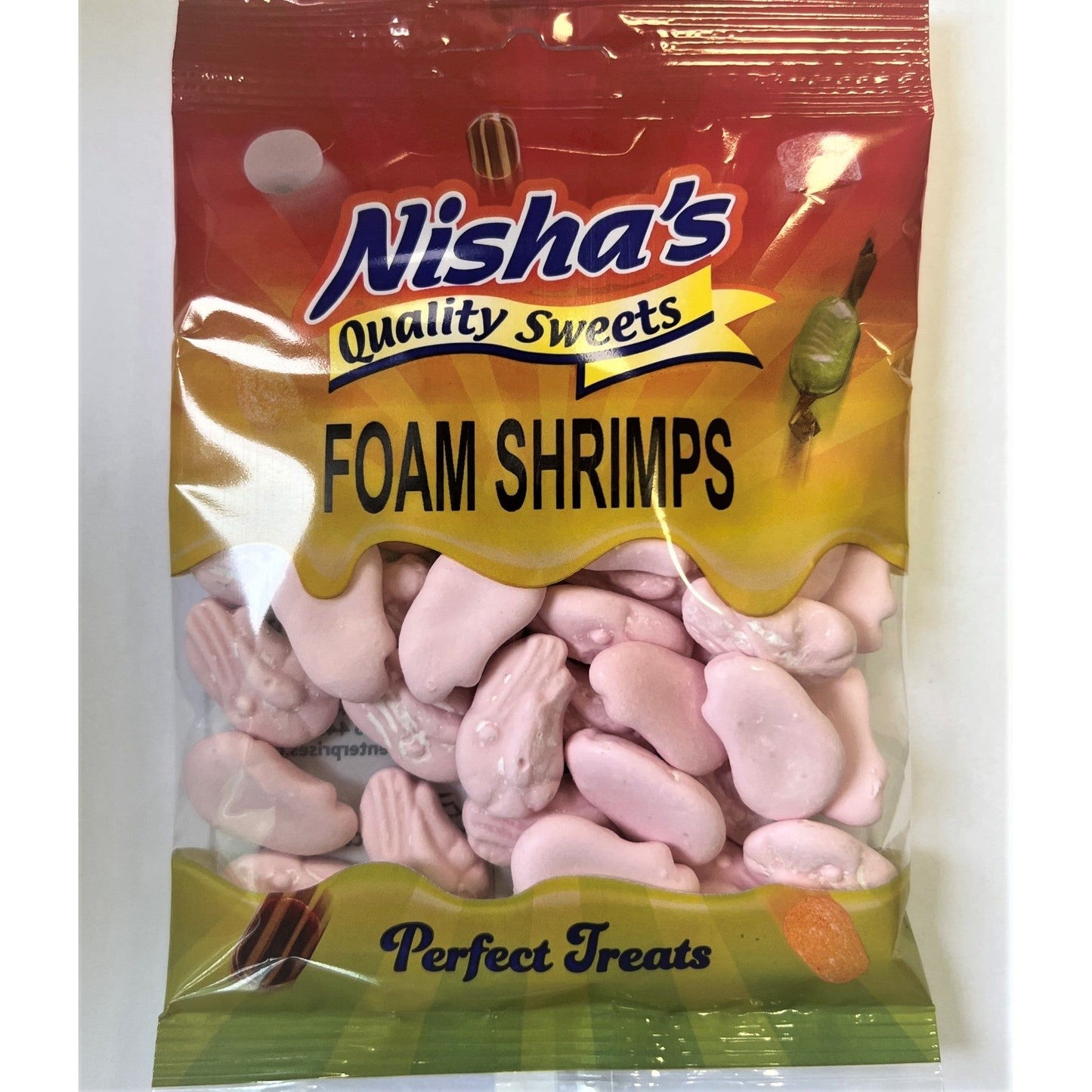 NISHA SWEETS   Foam Shrimps           Size- 12x100g