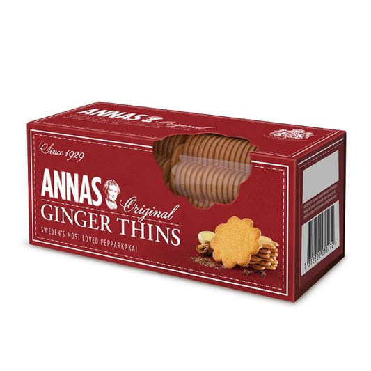 ANNAS THINS Ginger Thins                       Size - 12x150g