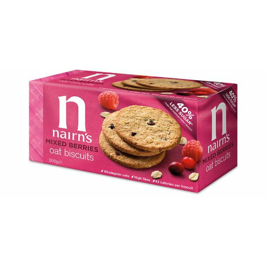 NAIRNS Mixed Berries Wheat Free Biscuits  Size - 10x200g