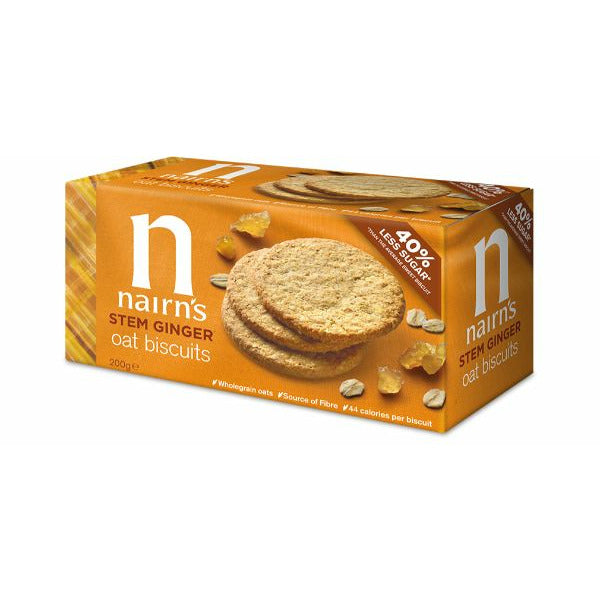 NAIRNS Stem Ginger Wheat Free Biscuits    Size - 10x200g