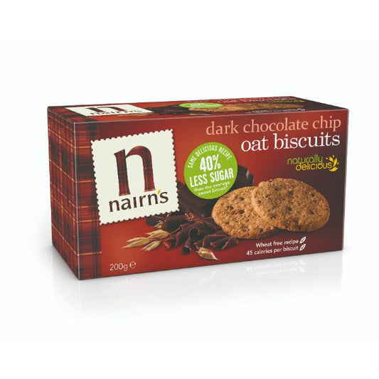 NAIRNS Dark Choc Chip Oat Biscuits        Size - 8x200g