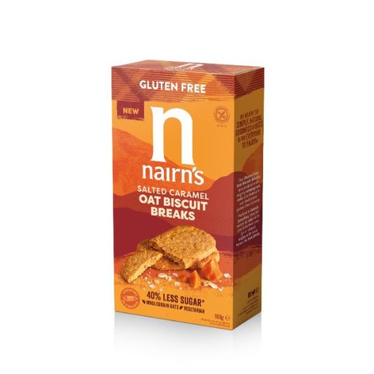 NAIRNS Gluten Free Biscuit Breaks Salted Caramel  Size - 6x160g