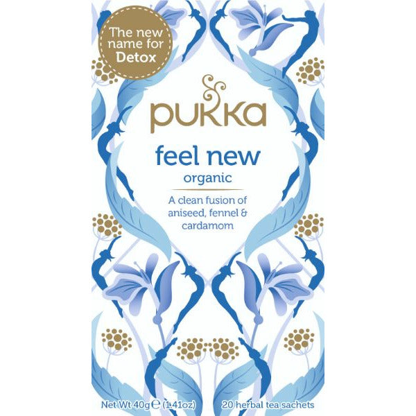 PUKKA HERBS C/F Feel New Org Herbal Tea        Size - 4x20's