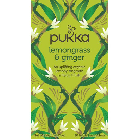 PUKKA HERBS C/F Lemongrass & Ginger Org Tea    Size - 4x20's