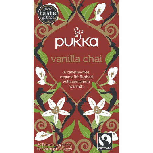 PUKKA HERBS C/F Vanilla Chai Org Herbal Tea    Size - 4x20's