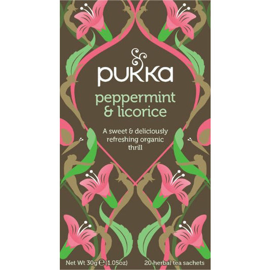 PUKKA HERBS C/F Peppermint & Licorice Org Tea  Size - 4x20's
