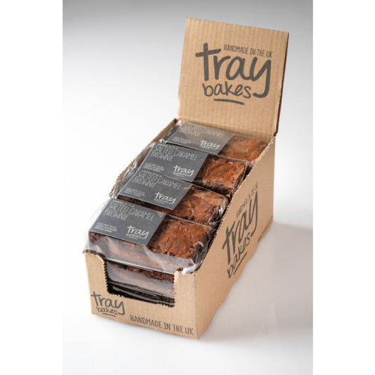 TRAYBAKES Salted Caramel Dark Choc Brownie   Size - 12x85g