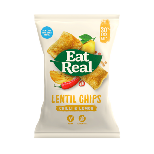EAT REAL Lentil Chilli & Lemon Chips                       Size - 10x113G